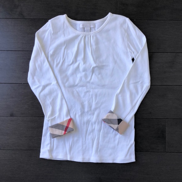 Burberry Other - Burberry long sleeve shirt w check cuffs. Size 8yr